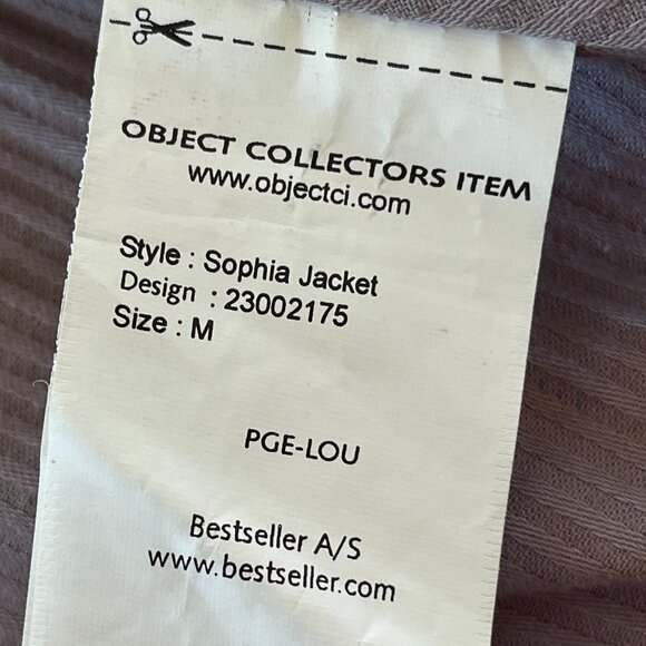 Object Sofia Leather Jacket - Off White - Picture 11 of 15